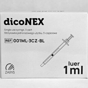 Strzykawka sterylna j.u. 1ml 3częściowa Luer 100szt discoNEX